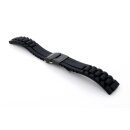 Easy-Klick Silikon Uhrenarmband Modell Miami-FS-P schwarz 22 mm, Faltschließe