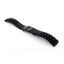 Easy-Klick Silikon Uhrenarmband Modell Miami-FS-P schwarz 24 mm, Faltschließe