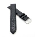 Feines Alligator Leder Uhrenarmband Munich-XL extralang schwarz 12 mm