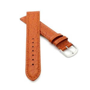 Feines Alligator Leder Uhrenarmband Munich-XL extralang cognac 12 mm