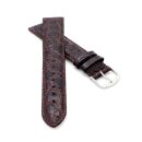 Feines Alligator Leder Uhrenarmband Munich-XL extralang mocca 14 mm