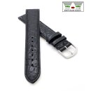 Feines Easy-Klick Alligator Leder Uhrenarmband Munich-XL extralang schwarz 12 mm