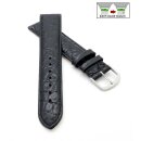 Feines Easy-Klick Alligator Leder Uhrenarmband Munich-XL extralang schwarz 18 mm