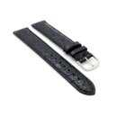 Feines Easy-Klick Alligator Leder Uhrenarmband Munich-XL extralang schwarz 18 mm