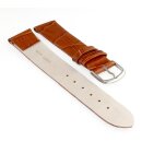 Feines Kroko Clip-Uhrenarmband Modell Clip-Luis-XL cognac 12 mm, Clipsystem