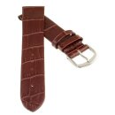 Feines Kroko Clip-Uhrenarmband Modell Clip-Luis-XL mocca...