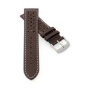 Softleder Uhrenarmband Modell Sportiva mocca 22 mm