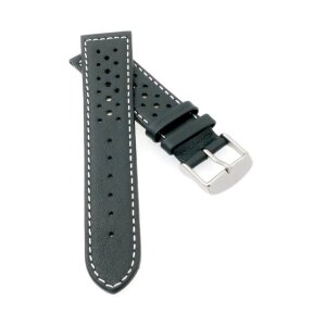 Softleder Uhrenarmband Modell Sportiva dunkel-grün 18 mm