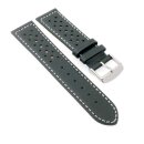 Softleder Uhrenarmband Modell Sportiva dunkel-grün 18 mm