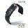 Eulit Easy-Klick Hybrid Silikon-Leder Uhrenarmband Modell Eutec-Belize schwarz 20 mm