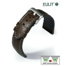 Eulit Easy-Klick Hybrid Silikon-Leder Uhrenarmband Modell Eutec-Belize mocca 20 mm
