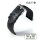 Eulit Easy-Klick Hybrid Silikon-Leder Uhrenarmband Modell Eutec-Belize schwarz 22 mm