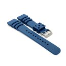 Kautschuk Diver Uhrenarmband Modell Samos blau 20 mm ohne...