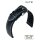 Eulit Easy-Klick Silikon Carbon-Style Uhrenarmband Modell Eutec-Carbon schwarz-WN 20 mm