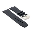 Premium Silikon Uhrenarmband Modell AP-612S schwarz 28...