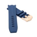 Premium Silikon Uhrenarmband Modell AP-612-RG blau 28 mm, komp. Audemars Piguet