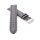 Alligator Uhrenarmband Modell Louisiana-XL grau-TiT 20 mm, extralang