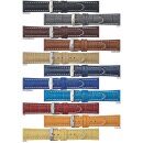 Alligator Uhrenarmband Modell Louisiana-XL grau-WN 22 mm, extralang