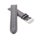 Alligator Uhrenarmband Modell Louisiana-XL grau-TiT 24 mm, extralang