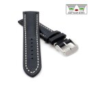 Easy-Klick Alligator Uhrenarmband Modell Louisiana-NL schwarz-WN 18 mm