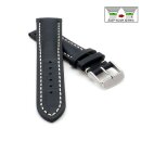 Easy-Klick Alligator Uhrenarmband Modell Louisiana-NL schwarz-WN 20 mm