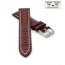 Easy-Klick Alligator Uhrenarmband Modell Louisiana-NL mocca-WN 22 mm