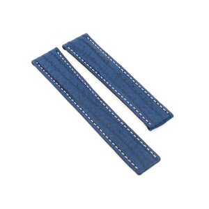 Rios1931 Haifischleder Uhrenarmband Modell Wave Royalblau 22 Mm, Hand