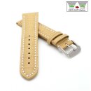 Easy-Klick Alligator Uhrenarmband Modell Louisiana-NL sand-beige-WN 26 mm