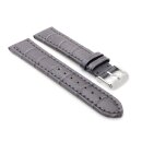 Easy-Klick Alligator Uhrenarmband Modell Louisiana-NL grau-TiT 18 mm
