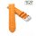 Easy-Klick Alligator Uhrenarmband Modell Louisiana-NL orange-TiT 26 mm