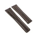 Echt Haifisch Uhrenband dunkel-braun 22/18 mm kompatibel mit Breitling Faltschlie&szlig;e