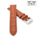 Easy-Klick Alligator Uhrenarmband Modell Louisiana-XL cognac-TiT 18 mm, extralang