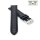 Easy-Klick Alligator Uhrenarmband Modell Louisiana-XL schwarz-TiT 22 mm, extralang