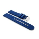 Easy-Klick Canvas-Nylon Textil Uhrenarmband Modell Split blau 18 mm