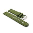 Easy-Klick Canvas-Nylon Textil Uhrenarmband Modell Split oliv-grün 18 mm