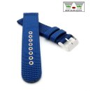 Easy-Klick Canvas-Nylon Textil Uhrenarmband Modell Split blau 20 mm