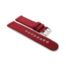 Easy-Klick Canvas-Nylon Textil Uhrenarmband Modell Split rot 20 mm