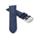 Veloursleder Uhrenarmband Modell Porto-Chrono blau 20 mm