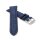 Veloursleder Uhrenarmband Modell Porto-Chrono blau 20 mm