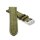 Veloursleder Uhrenarmband Modell Porto-Chrono grün 24 mm