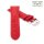 Easy-Klick Veloursleder Uhrenarmband Modell Porto-Chrono rot 20 mm