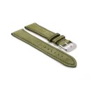 Easy-Klick Veloursleder Uhrenarmband Modell Porto-Chrono grün 24 mm