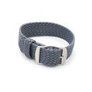 Perlon Durchzugs-Uhrenarmband Modell Robby-Premier grau...