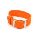 Perlon Durchzugs-Uhrenarmband Modell Robby-Premier orange 16 mm