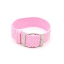 Perlon Durchzugs-Uhrenarmband Modell Robby-Premier rosa-pink 16 mm