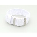 Perlon Durchzugs-Uhrenarmband Modell Robby-Premier weiß 16 mm