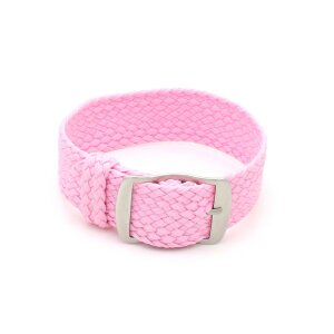 Perlon Durchzugs-Uhrenarmband Modell Robby-Premier rosa-pink 18 mm