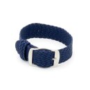 Perlon Durchzugs-Uhrenarmband Modell Robby-Premier navy-blau 20 mm