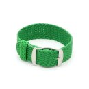 Perlon Durchzugs-Uhrenarmband Modell Robby-Premier gras-grün 20 mm