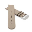 Veganes Apfel-Faser Uhrenarmband Modell Melano-55G taupe-braun 16 mm